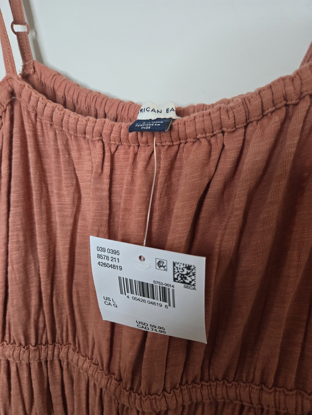 American Eagle Outfitters Rust Orange Maxi Dress - Adjustable Straps (BNWT) - Picture 4 of 5